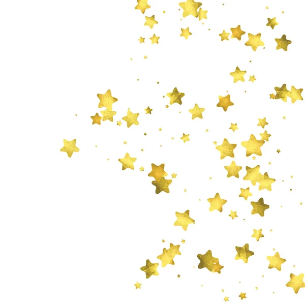 Star confetti. Ouro fundo confete aleatório —  Vetores de Stock