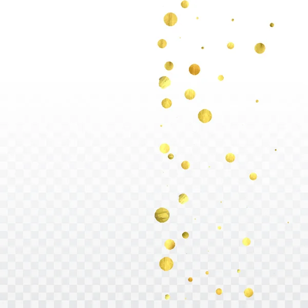 Gouden confetti feest. — Stockvector