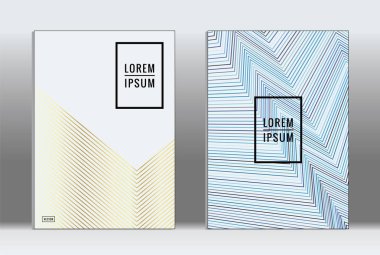 En az tasarlamak. Vektör geometrik kapak. 