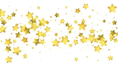 Yıldız konfeti. Altın rasgele konfeti arka plan