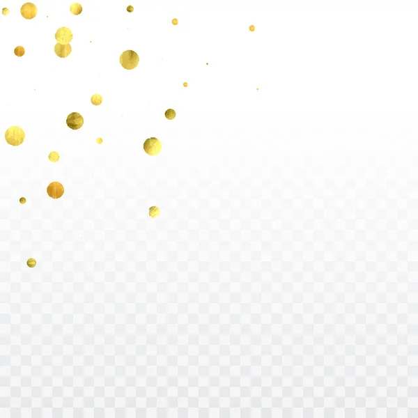 Gouden confetti feest. — Stockvector