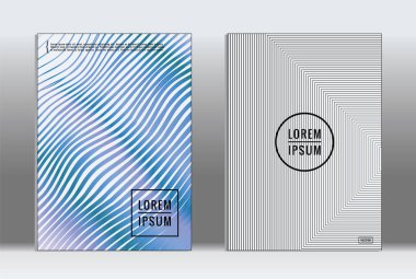 En az tasarlamak. Vektör geometrik kapak. 