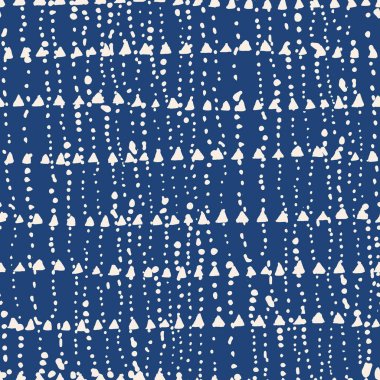 Kravat indigo boya Dikişsiz desen.