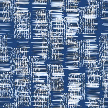 Indigo vektör kravat boya Dikişsiz desen.