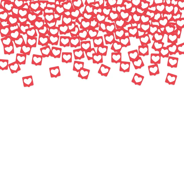 Ikony Mediów Społecznościowych Powiadomienia Sieciowe Białym Sercem Różowym Placu Śledź — Wektor stockowy