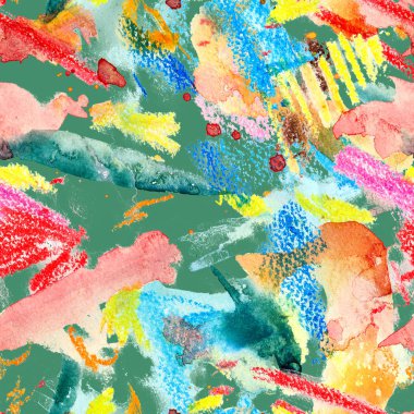 Suluboya kusursuz desen.