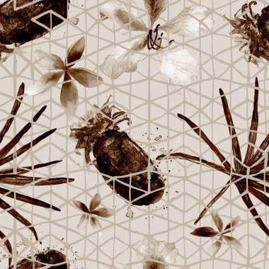 Egzotik geometri seamless modeli.