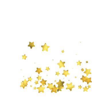 Yıldız konfeti. Altın rasgele konfeti arka plan