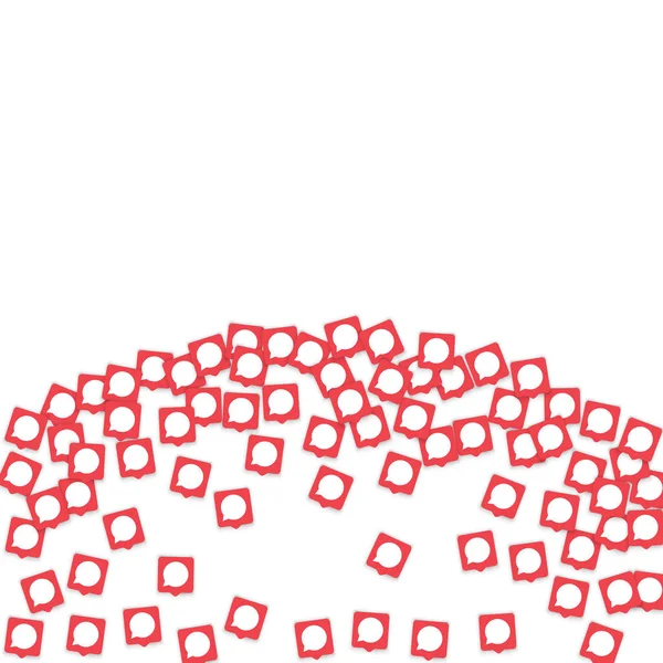 Фон соціальних мереж з бульбашками повідомлень чату на піктограмах . — стоковий вектор