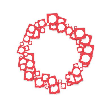 Sosyal Medya simgeler sohbet bildirim kabarcıkları ile arka plan.