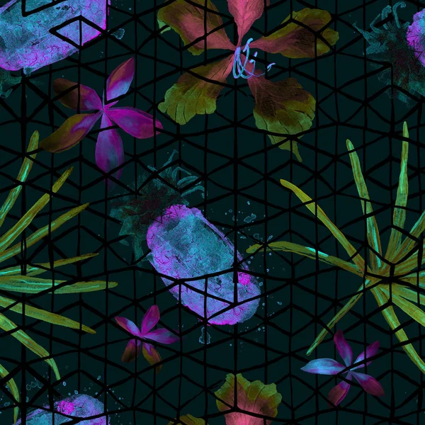 Exotic geometry seamless pattern.