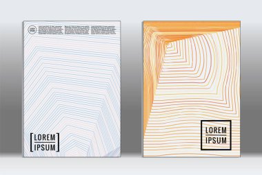 En az tasarlamak. Vektör geometrik kapak. 