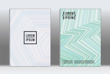 En az tasarlamak. Vektör geometrik kapak. 