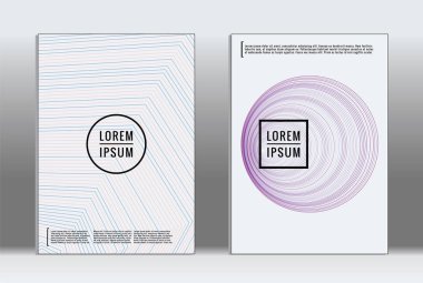 En az tasarlamak. Vektör geometrik kapak. 