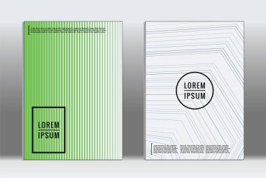 En az tasarlamak. Vektör geometrik kapak. 