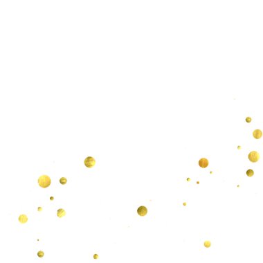 Yuvarlak altın konfeti.