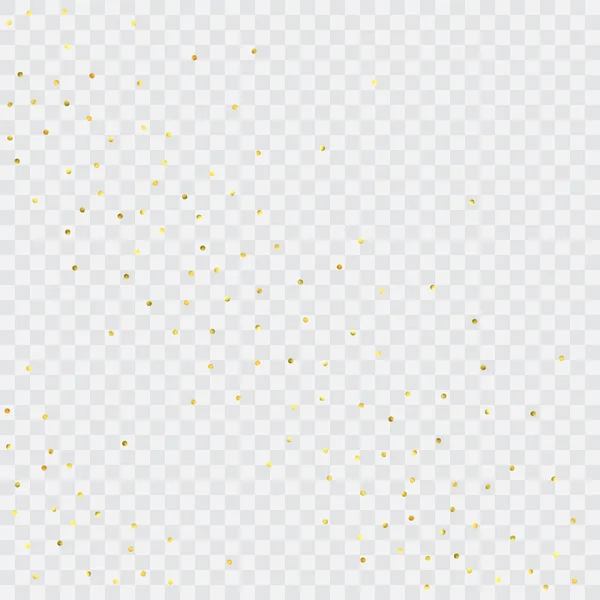 Ronde gouden confetti. — Stockvector