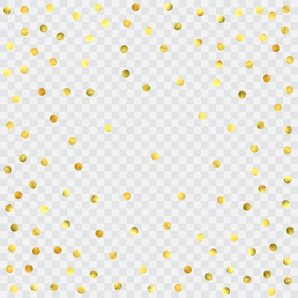 Confeti de oro redondo . — Vector de stock