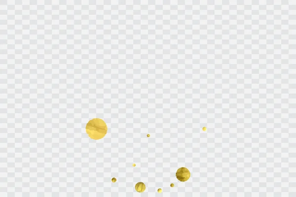 Ronde gouden confetti. — Stockvector