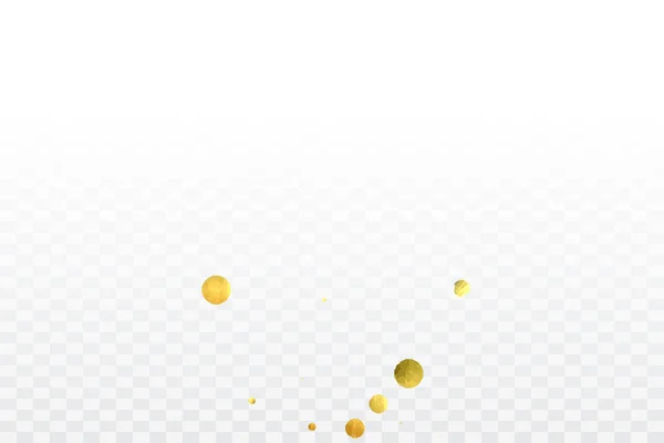 Round gold confetti. — Stock Vector