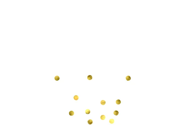 Round gold confetti. — Stock Vector