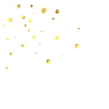 Yuvarlak altın konfeti.