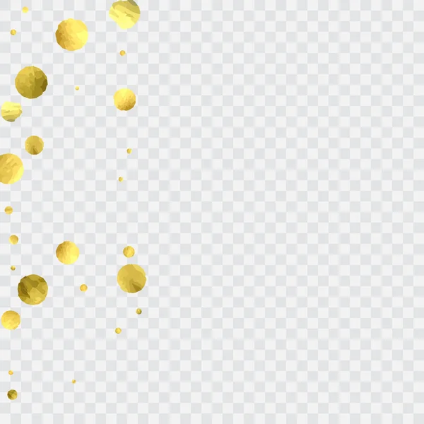 Confeti de oro redondo . — Vector de stock