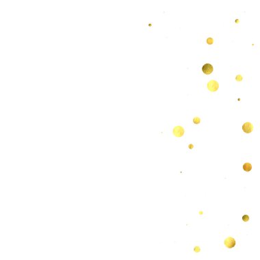 Yuvarlak altın konfeti.