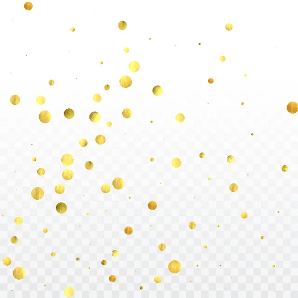 Confeti de oro redondo . — Vector de stock