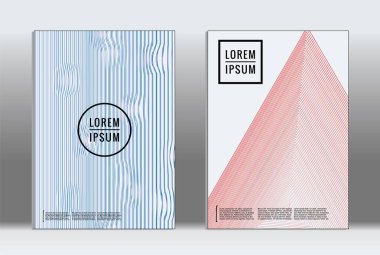 En az tasarlamak. Vektör geometrik kapak. 