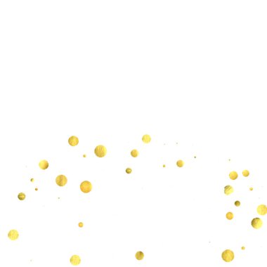Yuvarlak altın konfeti.