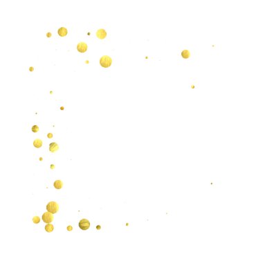 Yuvarlak altın konfeti.