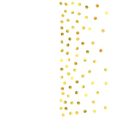 Yuvarlak altın konfeti.