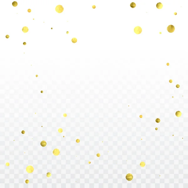 Confetti rotondi in oro . — Vettoriale Stock