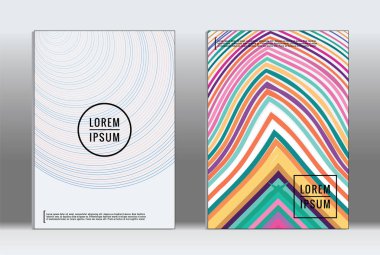 En az tasarlamak. Vektör geometrik kapak. 