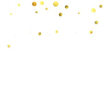 Yuvarlak altın konfeti.