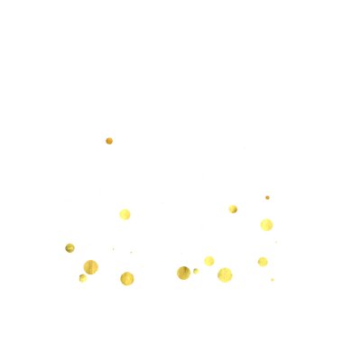 Yuvarlak altın konfeti.