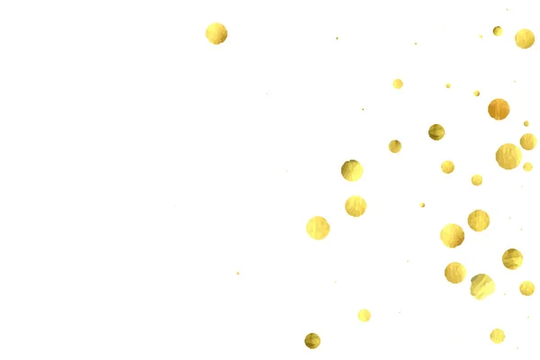 Round gold confetti. — Stock Vector