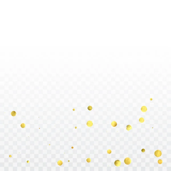 Confeti de oro redondo . — Vector de stock