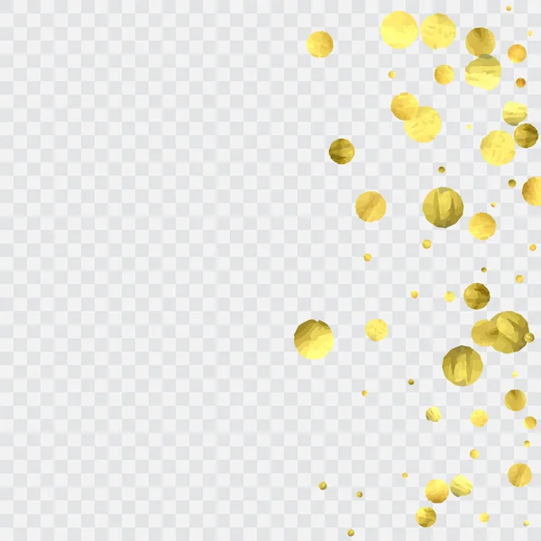 Confetti rotondi in oro . — Vettoriale Stock