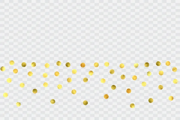 Kulaté zlaté konfety. — Stockový vektor
