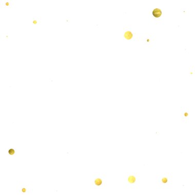 Yuvarlak altın konfeti.