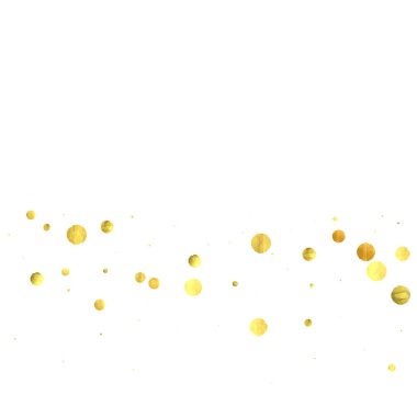 Yuvarlak altın konfeti.