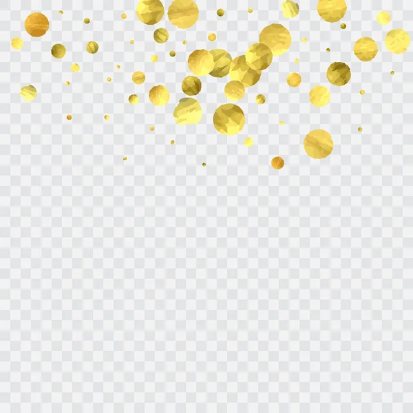 Confettis ronds en or . — Image vectorielle