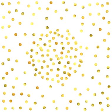 Yuvarlak altın konfeti.