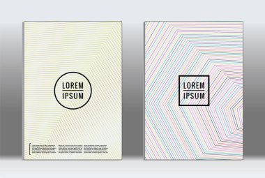 En az tasarlamak. Vektör geometrik kapak. 