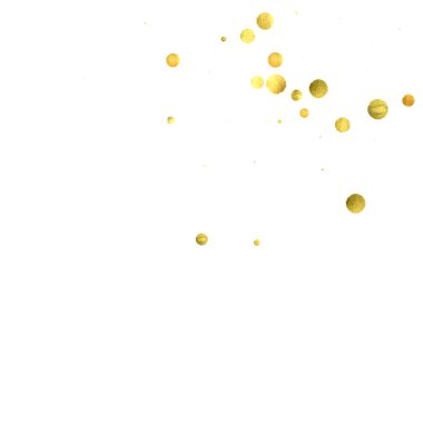 Yuvarlak altın konfeti.
