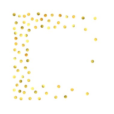 Yuvarlak altın konfeti.