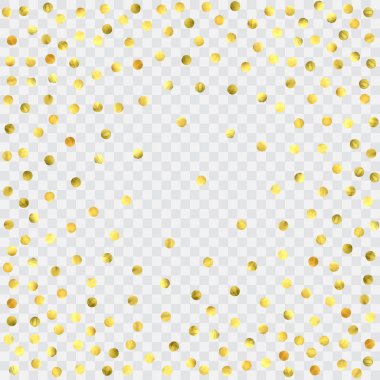 Yuvarlak altın konfeti.