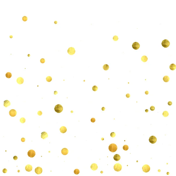 Round gold confetti. — Stock Vector